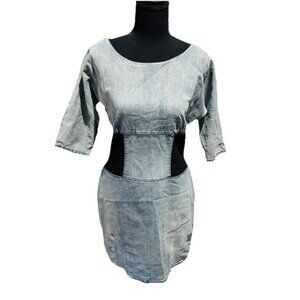BCBG Denim Dress Size 10 Fitted